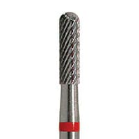 Meisinger Tungsten Carbide Cutter, HM 129FX-023, HP, Cylinder Round End, X-Cut Fine, Red Ring, 2.3 mm Diameter, 8.0 mm Head Length - Tungsten Carbide Cutters – HP, FX, Round End, X-Cut Fine, Red Ring - Cylinder, Round End, HM 129FX-023, HP, 2.3 mm Diameter, 8.0 mm Head Length - Image 1