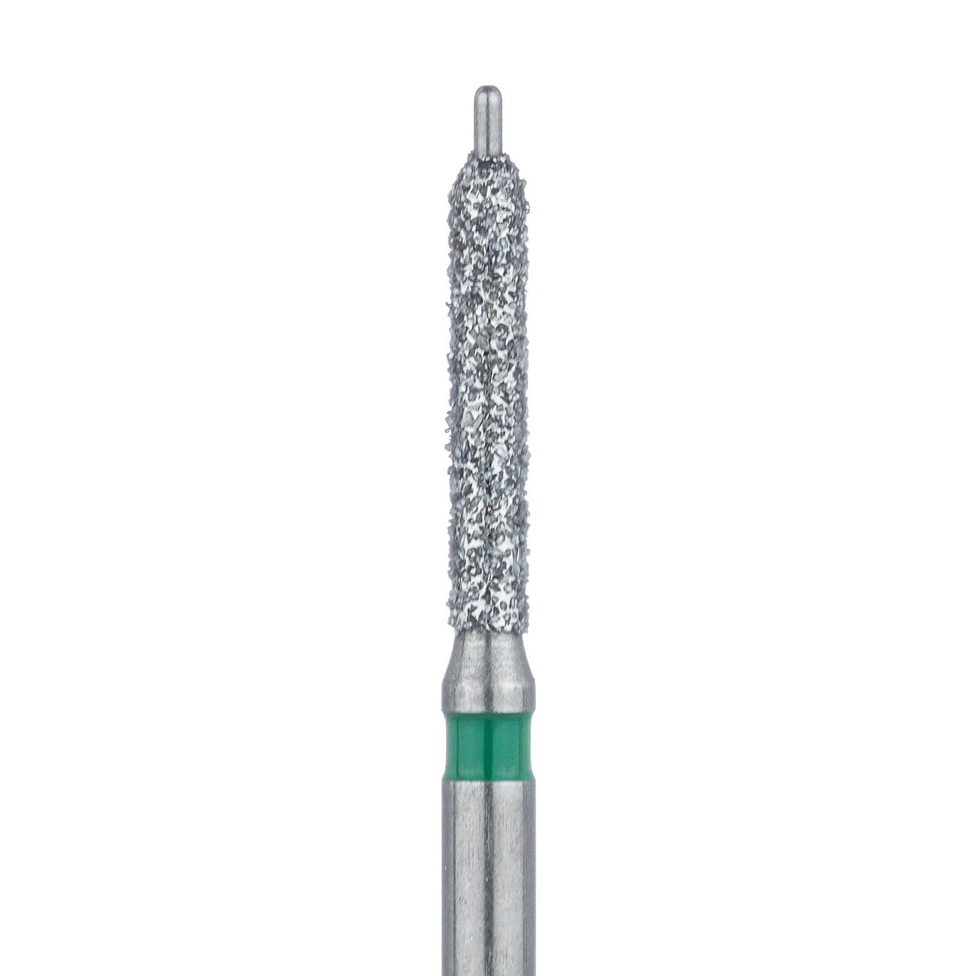 Meisinger 509G-014-FG Crown Prep Diamond Bur, Coarse (Green), Straight Guide Tip, 1.4mm Head, 8mm Working Length, Friction Grip, 5/Pk - Crown Prep Diamond w/Straight Guide Tip 1.4mm Coarse 5/Pk - Image 1
