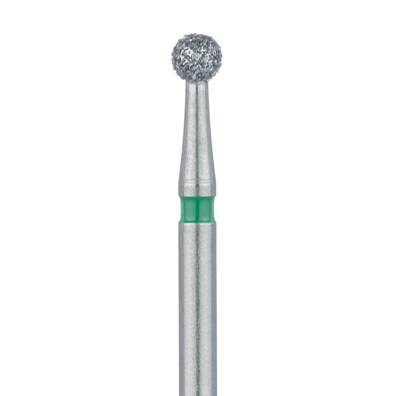 Meisinger Multi-Use Diamond Bur, Friction Grip, Round, 801G, 2.1 mm, Coarse, Green, 5/Pk, 801G-021-FG - Multi-Use Diamond Bur, Friction Grip, Round, 801G, 2.1 mm, Coarse, Green, 5/Pk, 801G-021-FG - Image 1