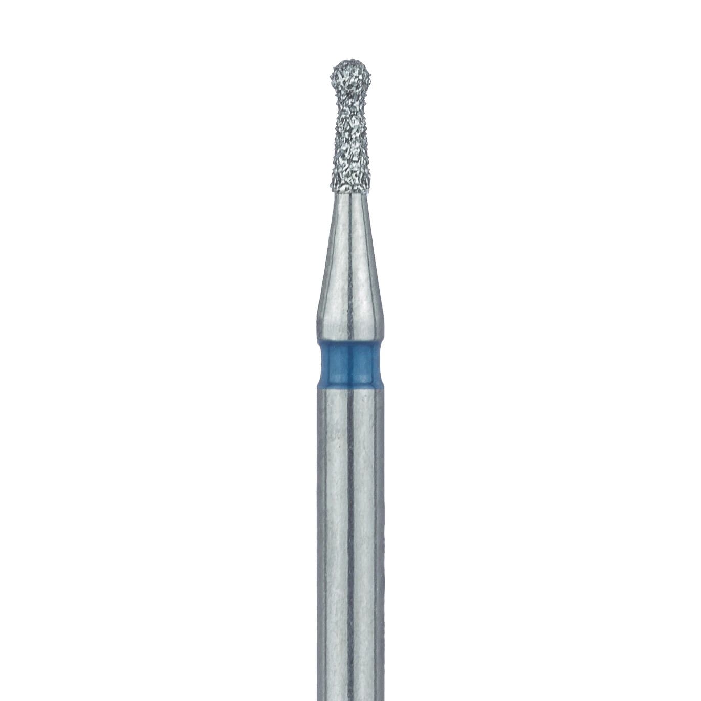 Meisinger 802-009-FG Medium Grit Round Diamond Bur, Friction Grip, 0.9 mm Head Diameter, 3.0 mm Head Length, Blue Ring, 5/Pkg - Diamond Instruments – FG, Medium, Blue, Round, Round End, 5/Pkg - 802-009-FG, 0.9 mm Head Diameter, 3.0 mm Head Length - Image 1