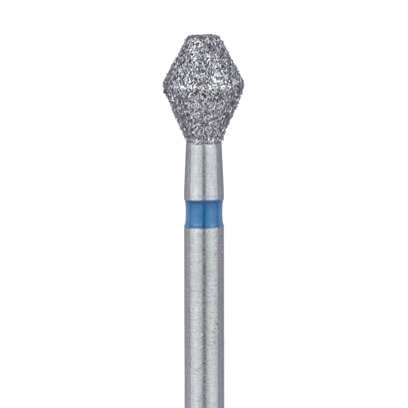 Meisinger 811-033-FG Diamond Bur, FG, Medium Grit, Blue Ring, Barrel Shape, 3.3 mm Head Diameter, 4.0 mm Head Length, 5/Pack - Meisinger Diamond, FG, Medium, Blue, Barrel, 811-033, Pkg/5 - Image 1