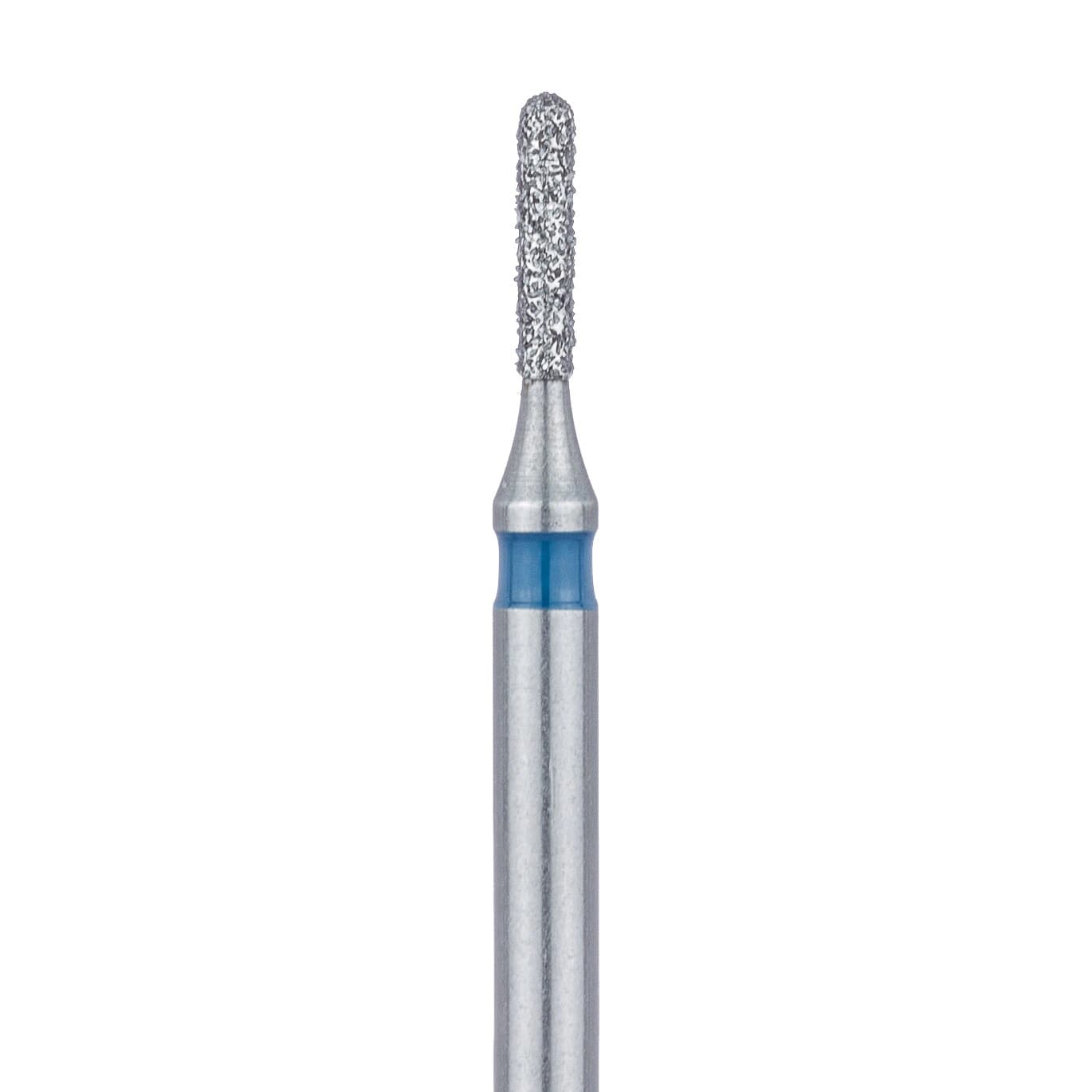 Meisinger 838-009-FG Diamond Bur, FG, Medium Grit, Blue Ring, Round End Cylinder, 0.9 mm Head Diameter, 4.0 mm Head Length, 5/Pkg - Diamond Instruments – FG, Medium, Blue, Cylinder, Round End, 5/Pkg - 838-009-FG, 0.9 mm Head Diameter, 4.0 mm Head Length - Image 1