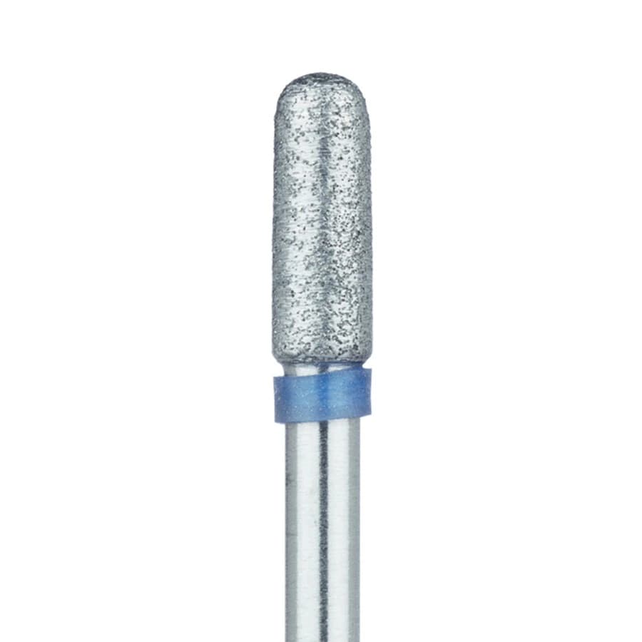 Meisinger Sintered Diamond Bur, Round End Cylinder, Medium Grit, 3.1 mm Diameter, 9 mm Head Length, HP Shank, 1 Each, 838S-031 - Sintered Diamond Burs – Round End Cylinder - Medium Grit, 3.1 mm Diameter - Image 1