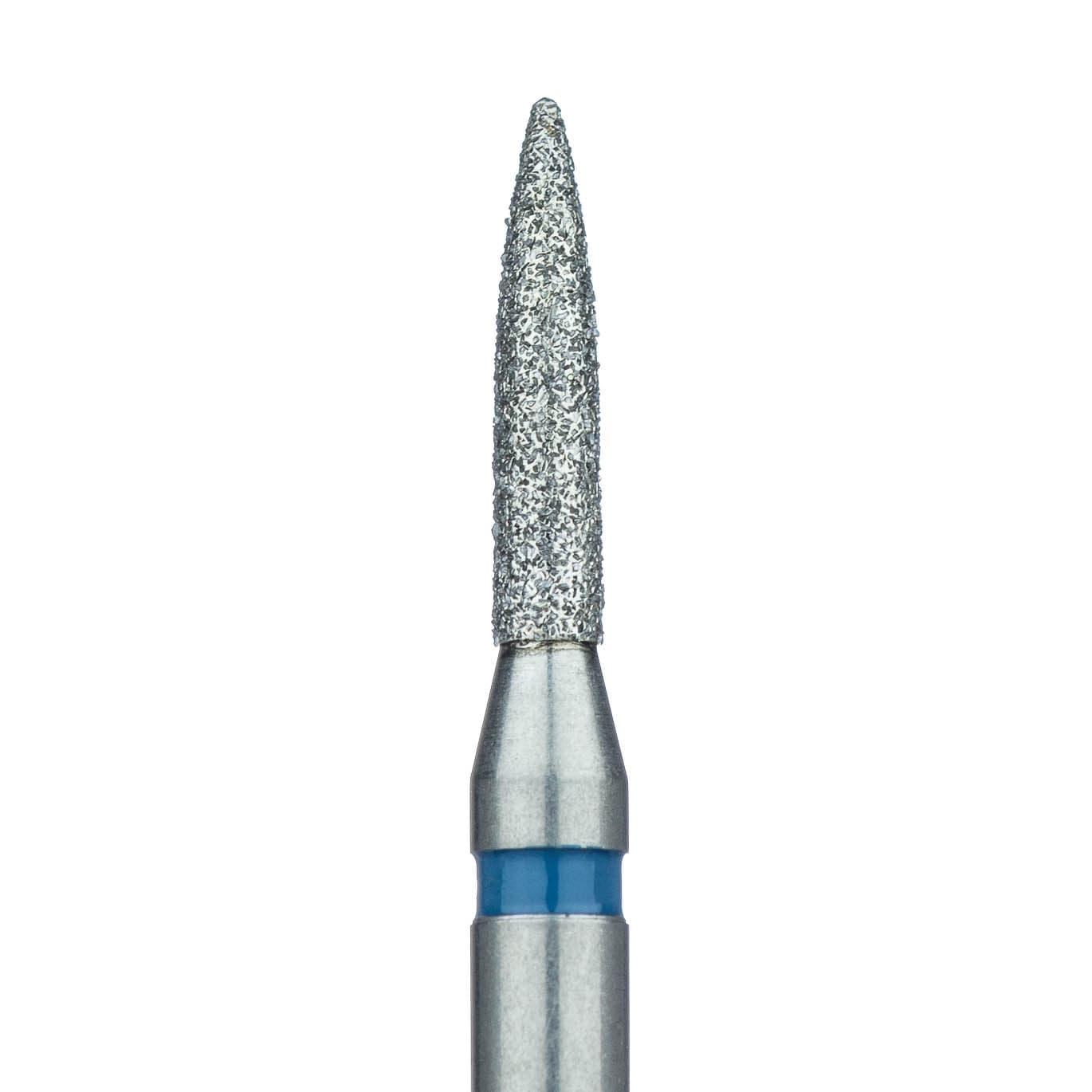Meisinger Diamond Bur 862-016-RA, Flame Shape, Medium Grit, Blue Ring, Right Angle, 1.6mm Diameter, 5/Pk - Meisinger Diamonds 862-016-RA Medium 5/Pk - Image 1