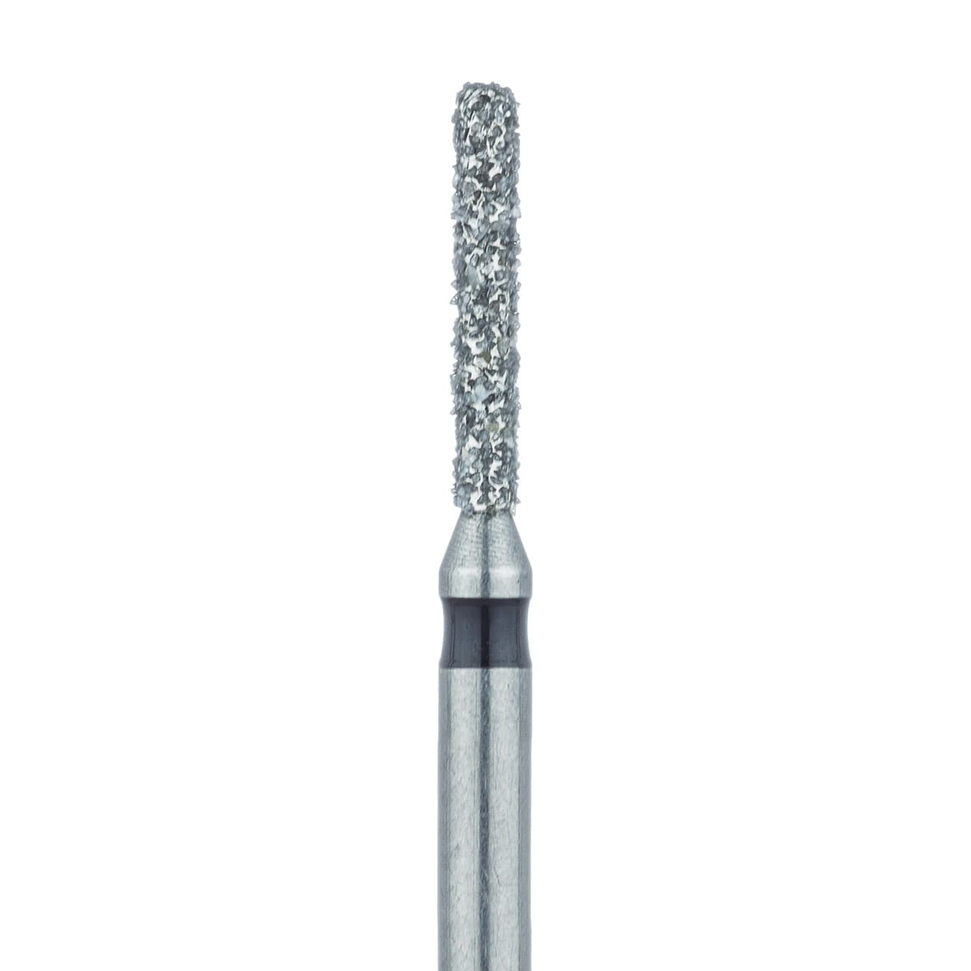 Meisinger 883H-012-FG Diamond Bur, Super Coarse (Black), Round End Cylinder, FG, 1.2 mm Head Diameter, 7.0 mm Head Length, 5/Pkg - Diamond Instruments – FG, Super Coarse, Black, Cylinder, Round End, 5/Pkg - 883H-012-FG, 1.2 mm Head Diameter, 7.0 mm Head Length - Image 1