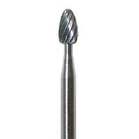 Meisinger Trimming and Finishing Tungsten Carbide Bur, FG, US #7406, Football/Egg Shape, 1.8 mm Head, 8-12 Flutes, 100/Bx, C7406 - Trimming and Finishing Tungsten Carbide Burs – FG, US No. #7406, 1.8 mm Diameter, 8-12 Blade, 100/Pkg - Trimming and Finishing Tungsten Carbide Burs – FG, US No. #7406, 1.8 mm Diameter, 8-12 Blade, 100/Pkg - Image 1