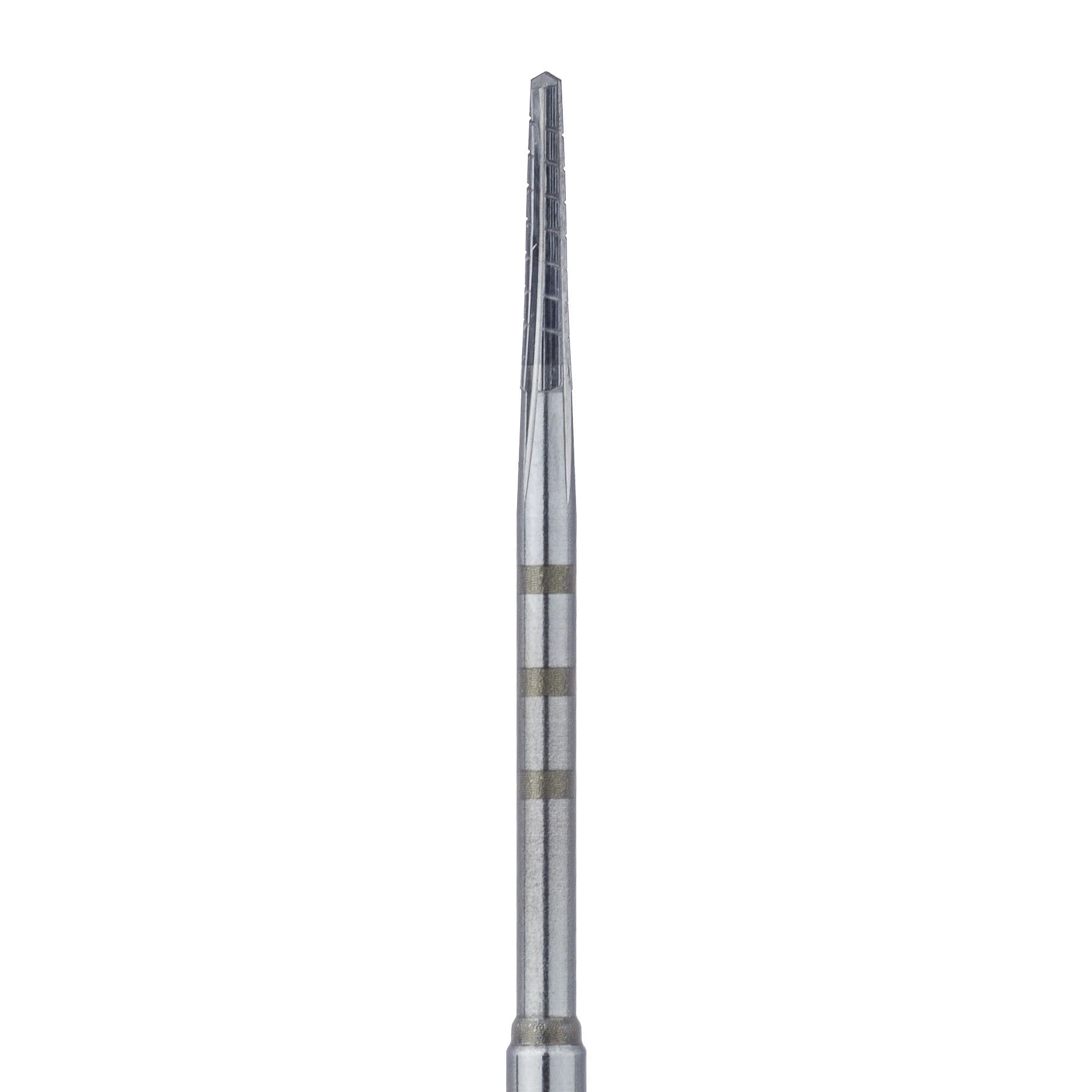 Meisinger SU #34L.012 Tapered, Spade Tip, Pikos Surgical Carbide Bur, 1.2mm Head, 6mm Working Length, 5/Pk, HM34IL-012-SU - Meisinger SU #34L.012 Tapered, Spade Tip, Pikos Surgical Carbide Bur, 5/Pk - Image 1