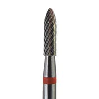 Meisinger Tungsten Carbide Cutter HP, FX, Round End, X-Cut Fine, Red Ring, Torpedo Conical, HM 139FX-023, 2.3 mm Diameter, 8.0 mm Head Length - Tungsten Carbide Cutters – HP, FX, Round End, X-Cut Fine, Red Ring - Torpedo, Conical, HM 139FX-023, HP, 2.3 mm Diameter, 8.0 mm Head Length - Image 1