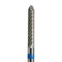 Meisinger Tungsten Carbide Cutter, HM 487GX-023, X-Cut Medium, Blue Ring, Torpedo Bevel, HP, 2.3 mm Diameter, 14.0 mm Head Length - Tungsten Carbide Cutters – GX – X-Cut Medium, Blue Ring - Torpedo, Conical – HM 487GX-023, HP, 2.3 mm Diameter, 14.0 mm Head Length - Image 1