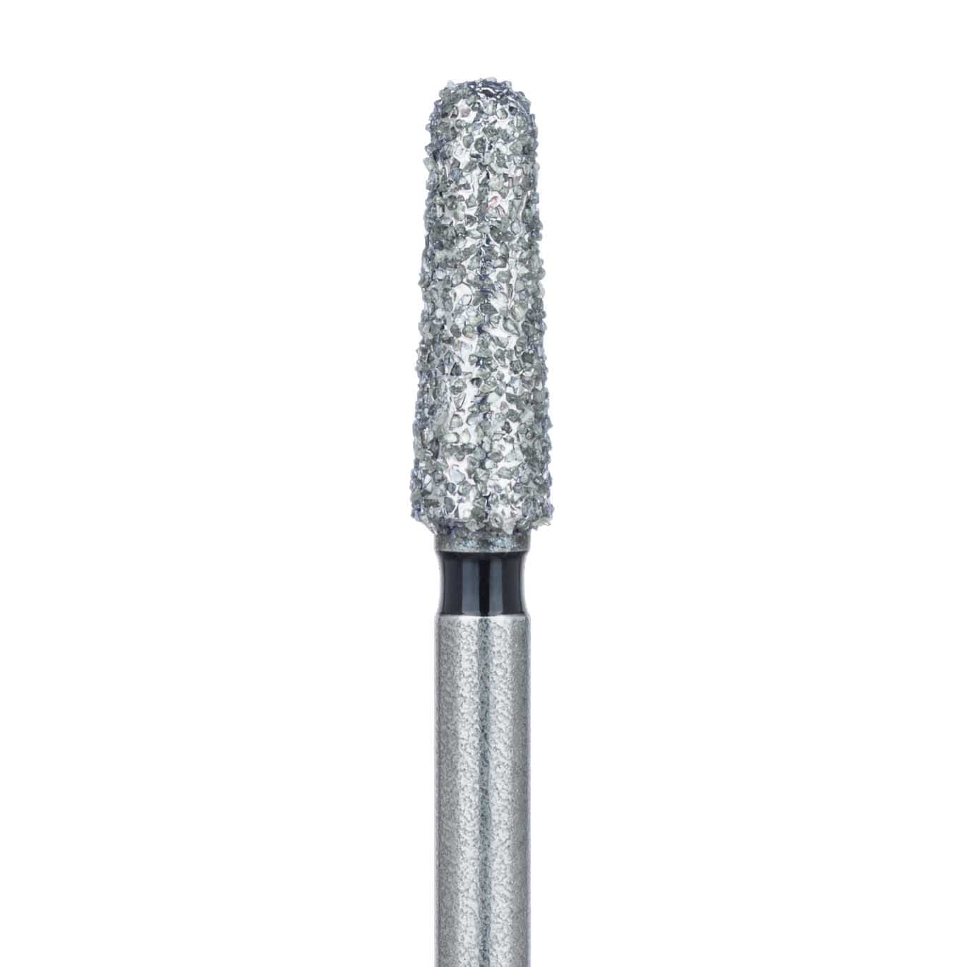 Meisinger Single-Use Sterile Diamond Bur, Friction Grip, Tapered Round End, #2424C, 2.5 mm Diameter, Super Coarse, Black, 25/Pk - Single-Use Sterile Diamond Bur, Friction Grip, Tapered Round End, 2424C, 2.5 mm, Super Coarse, Black, 25/Pk, 2424C - Image 1