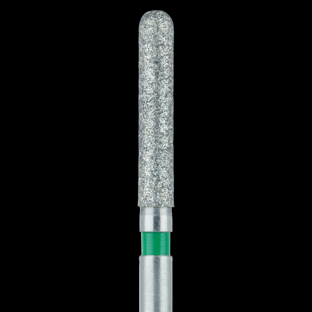 Meisinger 881Z5-017 FG Zirconia Diamond Bur, Round End Cylinder, Coarse Grit, Green Ring, 1.7 mm Head Diameter, 9.5 mm Working Length, 5/Pack - Diamond Burs for Zirconium Oxide – FG, Round End Cylinder, # 881, 1.7 mm Head Diameter, 9.5 mm Head Length, 5/Pkg - Coarse Grit, Green - Image 1