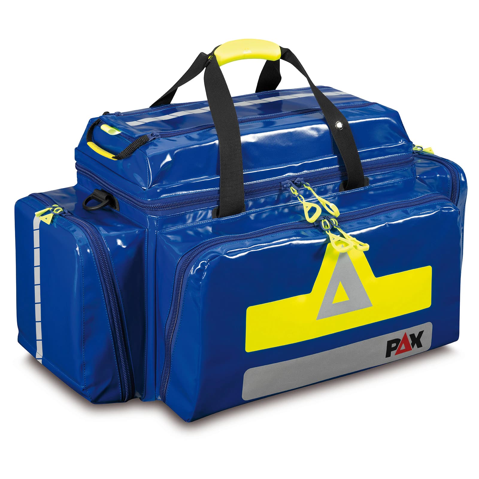 Pax USA ALS/Oxygen Bag, Blue, EZ-Pull Large Zipper Closure, 2 EZ-Grab Pull Bars, Comfort-Grip Handles - ALS/Oxygen Bag Gladdy Tec PU - Image 1