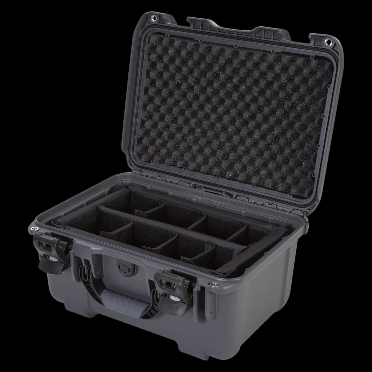 Nanuk 918 Hard Case with Padded Divider, Graphite - Nanuk 918 w/Padded Div Graph - Image 1