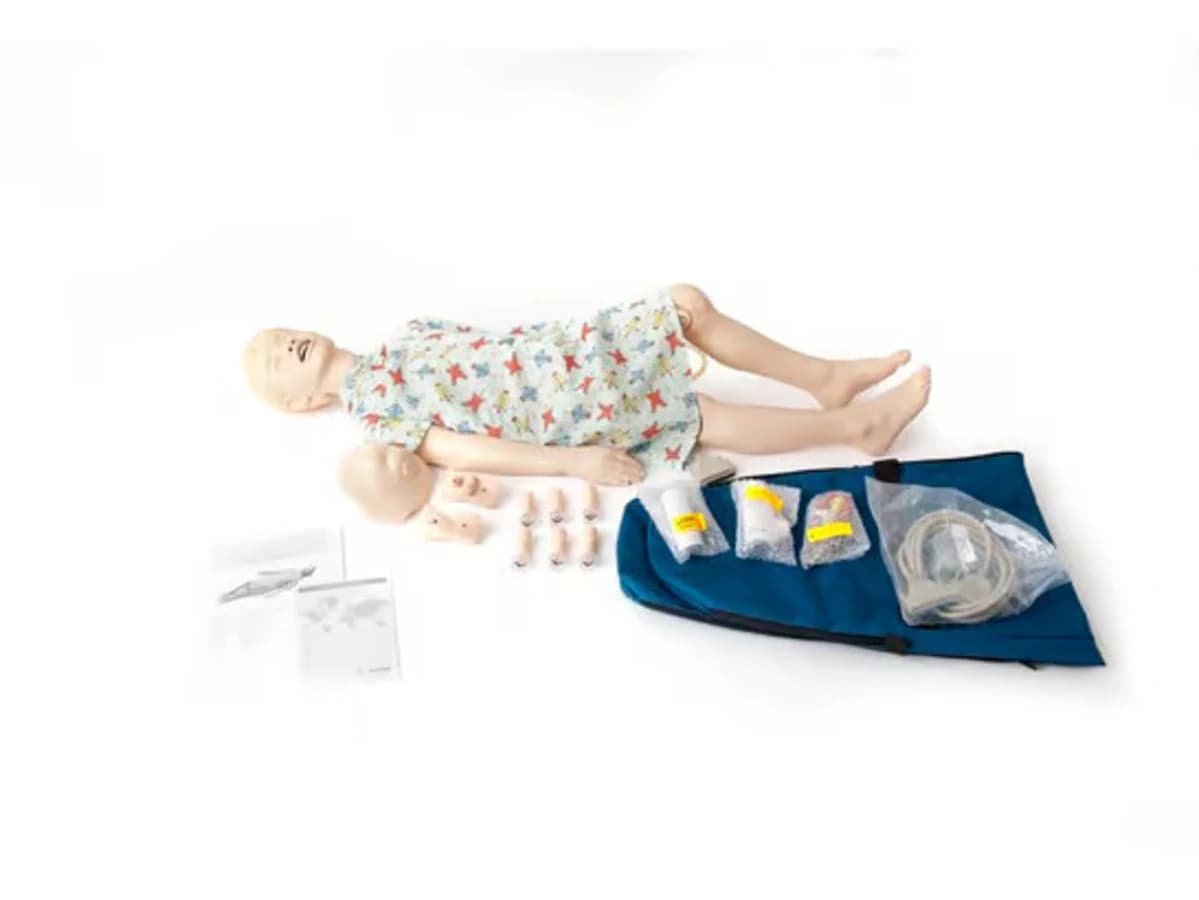 Laerdal VitalSim Nursing Kid Full Body Nursing Skills Manikin, Caucasian, Pediatric, Each - VitalSim Nursing Kid - Image 1