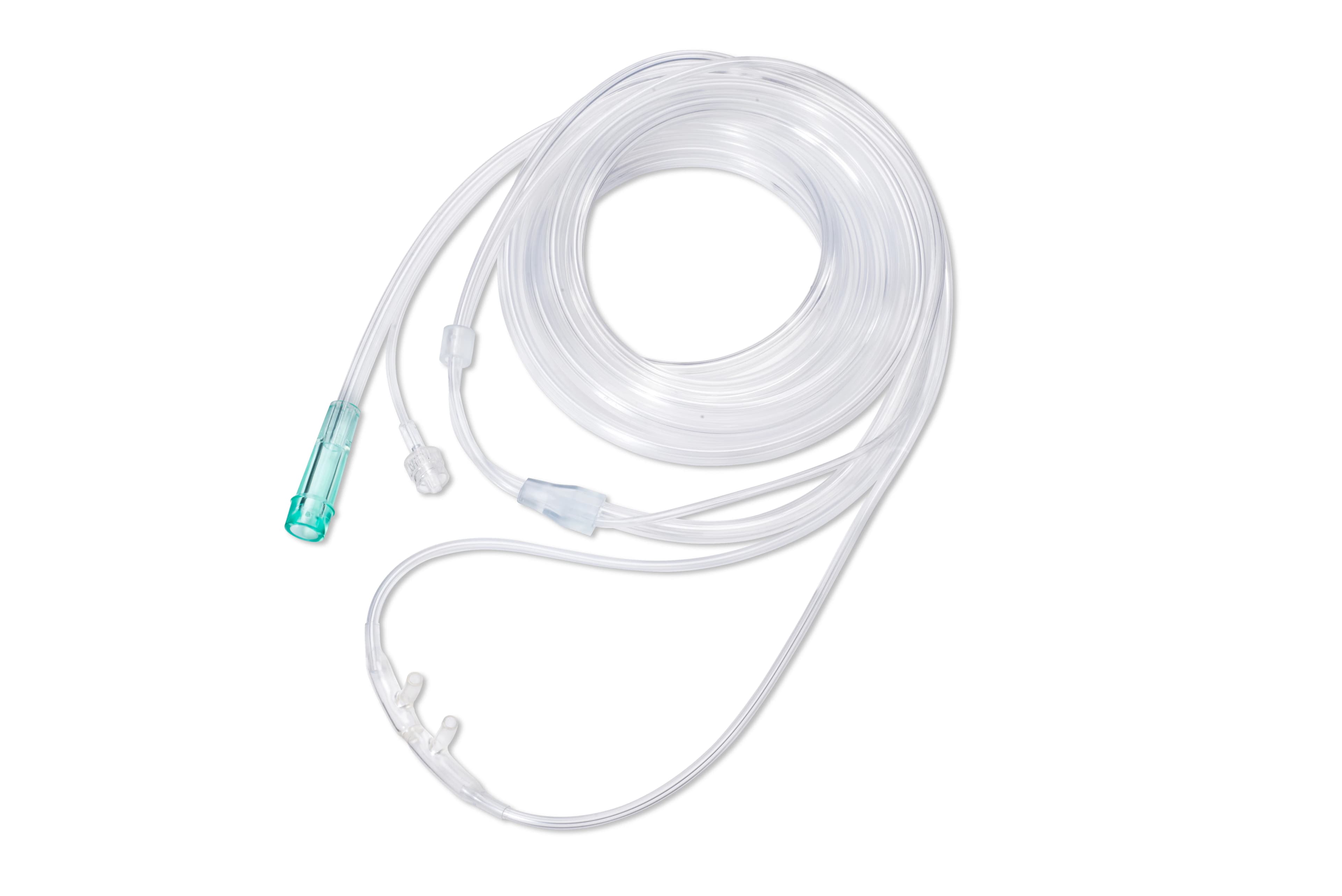 Medsource International ETCO2 Sampling Nasal Cannula, Adult, 14 ft, with O2 Delivery Luer Connector, 25/Box - ETCO2 Sampling Nasal Cannula - Image 1