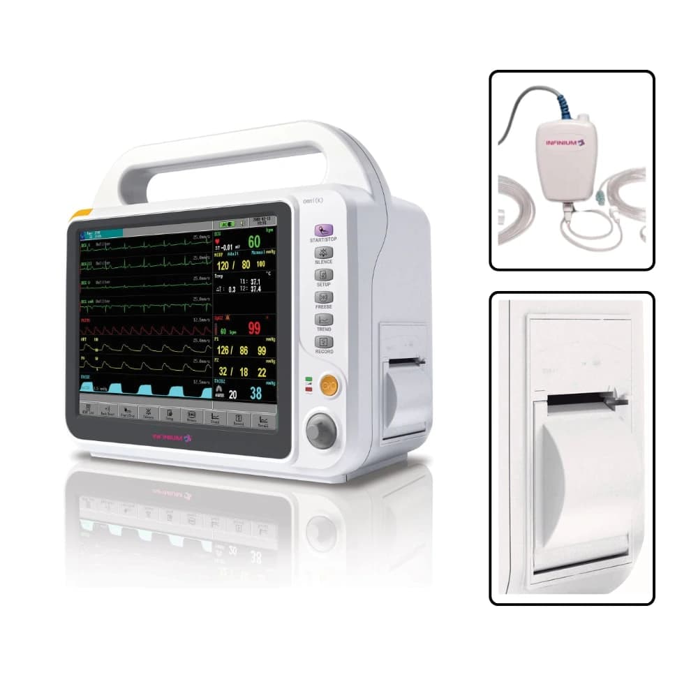 Infinium Medical Omni K Patient Monitor with CO2 and Printer, 10.5" Touchscreen, AC/Battery Operated, Portable - OMNI K with CO2 and Printer - Image 1