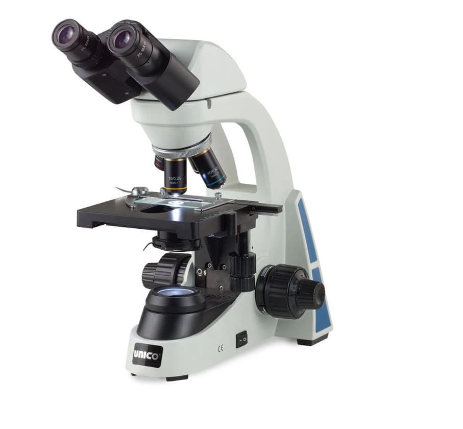 Unico M280 Binocular Microscope, Mechanical Stage, Achromat 4x/10x/40x, Semi-Plan 4x, LED, Abbe Condenser - Microscope M280 - Image 1