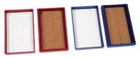 Heathrow Scientific Slide Storage Box, 100 Position, Red, Hinged Lid, Cork Lining, 208x175x34mm - Slidebox 100 Place cork - Image 1