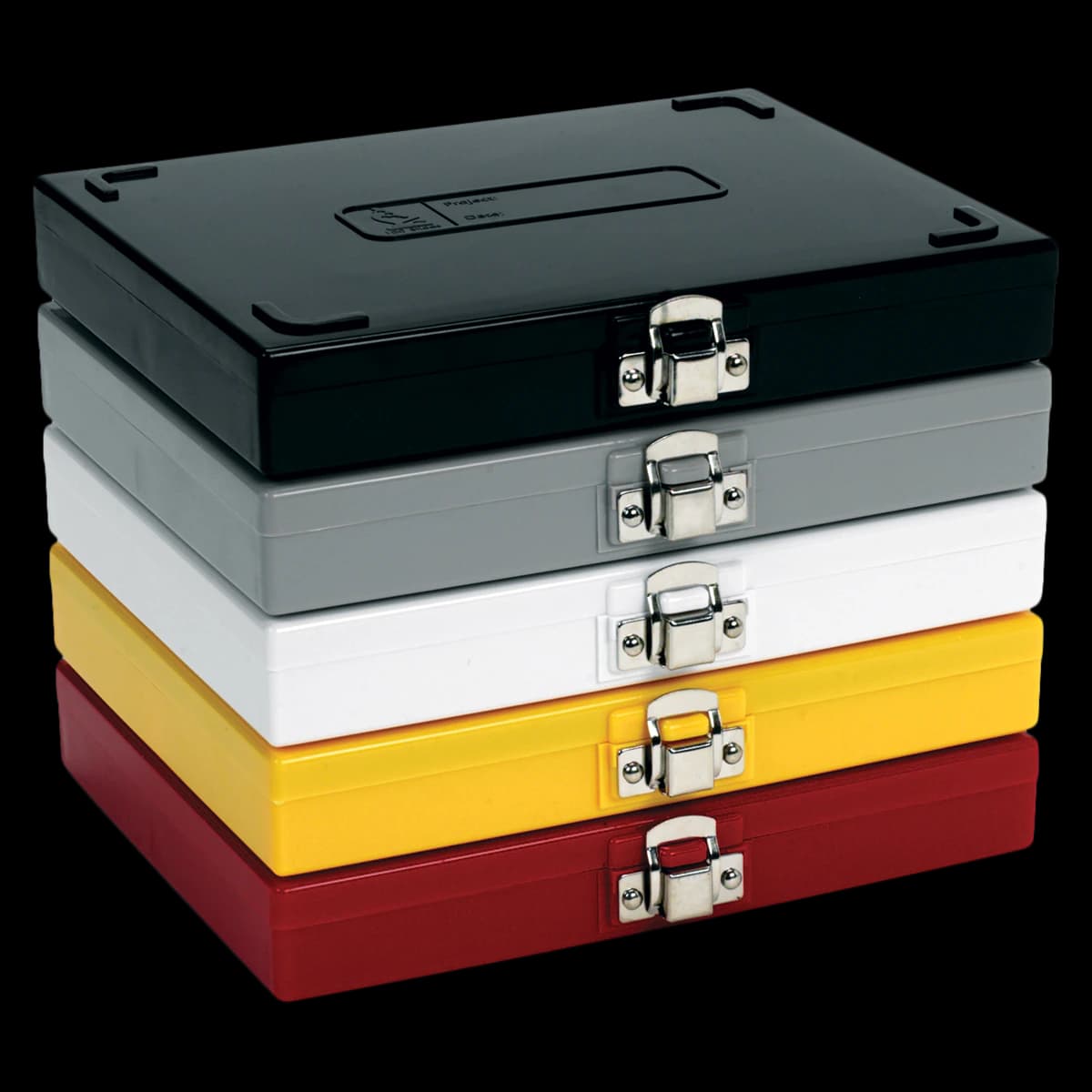 Heathrow Scientific Slidebox 100-Place Microscope Slide Storage Box, Gray, Hinged Lid, Cork Lining, 208x175x34mm - Slidebox 100 Place cork - Image 1