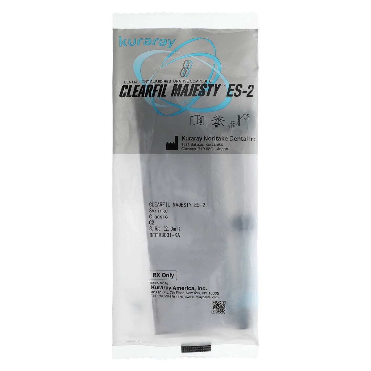 Clearfil Majesty ES-2 Classic Universal Nanohybrid Composite, Syringe Refill, Shade C2, 3.6 g (2.0 mL), 3031KA - Clearfil Majesty ES-2 Classic C2 Syr 3.6g - Image 1