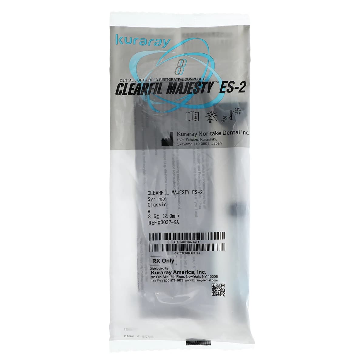 Clearfil Majesty ES-2 Classic Universal Nanohybrid Composite, Syringe Refill, Shade W, 3.6 g (2.0 mL), 3037KA - Clearfil Majesty ES-2 Classic W Syr 3.6g - Image 1