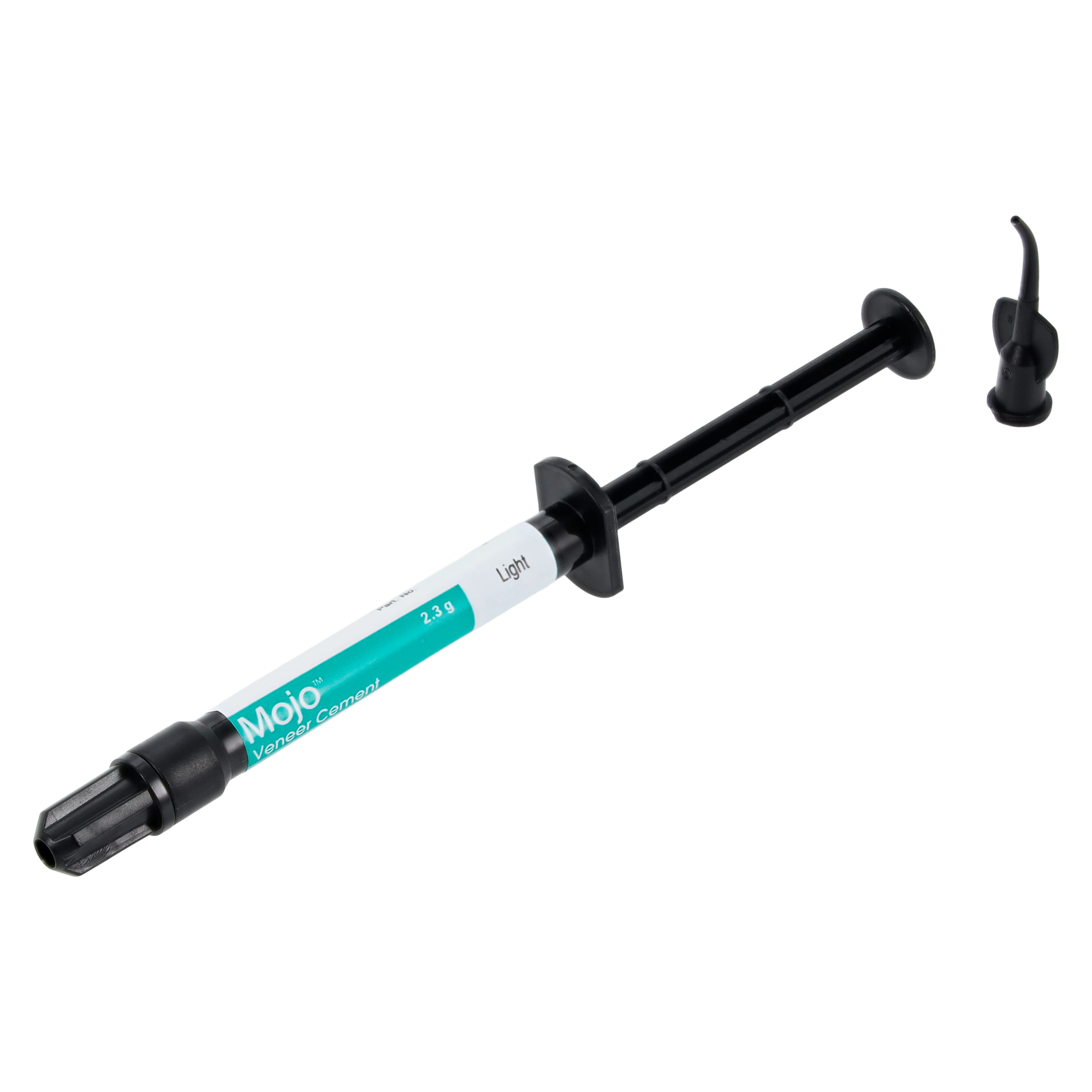 Mojo Veneer Cement, Light Shade, 2.3 g Syringe Refill with Tips, N06A - Mojo Light Cement Refill Syringe 1.6gm - Image 1