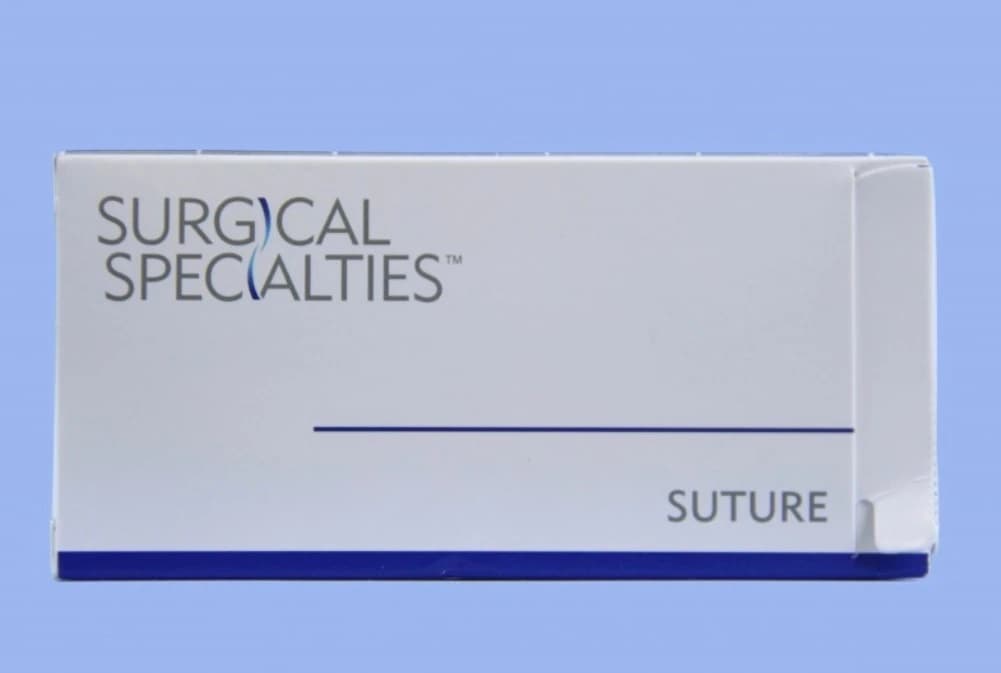 Katena Suture Nylon Monofilament 10-0, 6" Non-Absorbable, HSL-5 Side Cutting Lancet 1/2 Circle Needle 5.51mm, Uncoated Black, 12/Box - Suture Nylon Hsl5 - Image 1