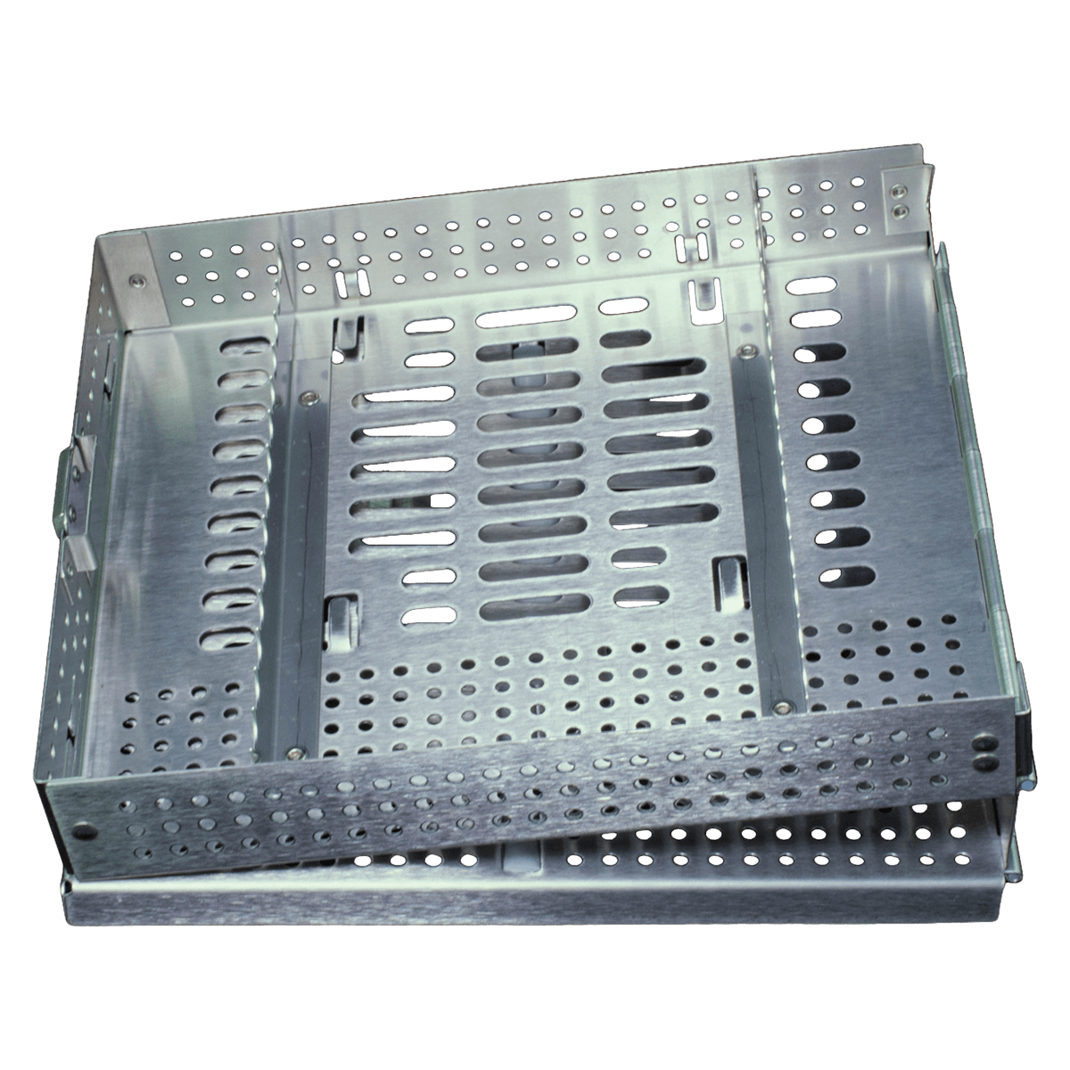 FlipTop Cassette D-Series, Fixed Rack 15 Instrument, Silver Stainless Steel, T009D-F15 - Fliptop Cassettes, D-Style Fixed Rack 15 Instrument, T009D-F15 - Image 1