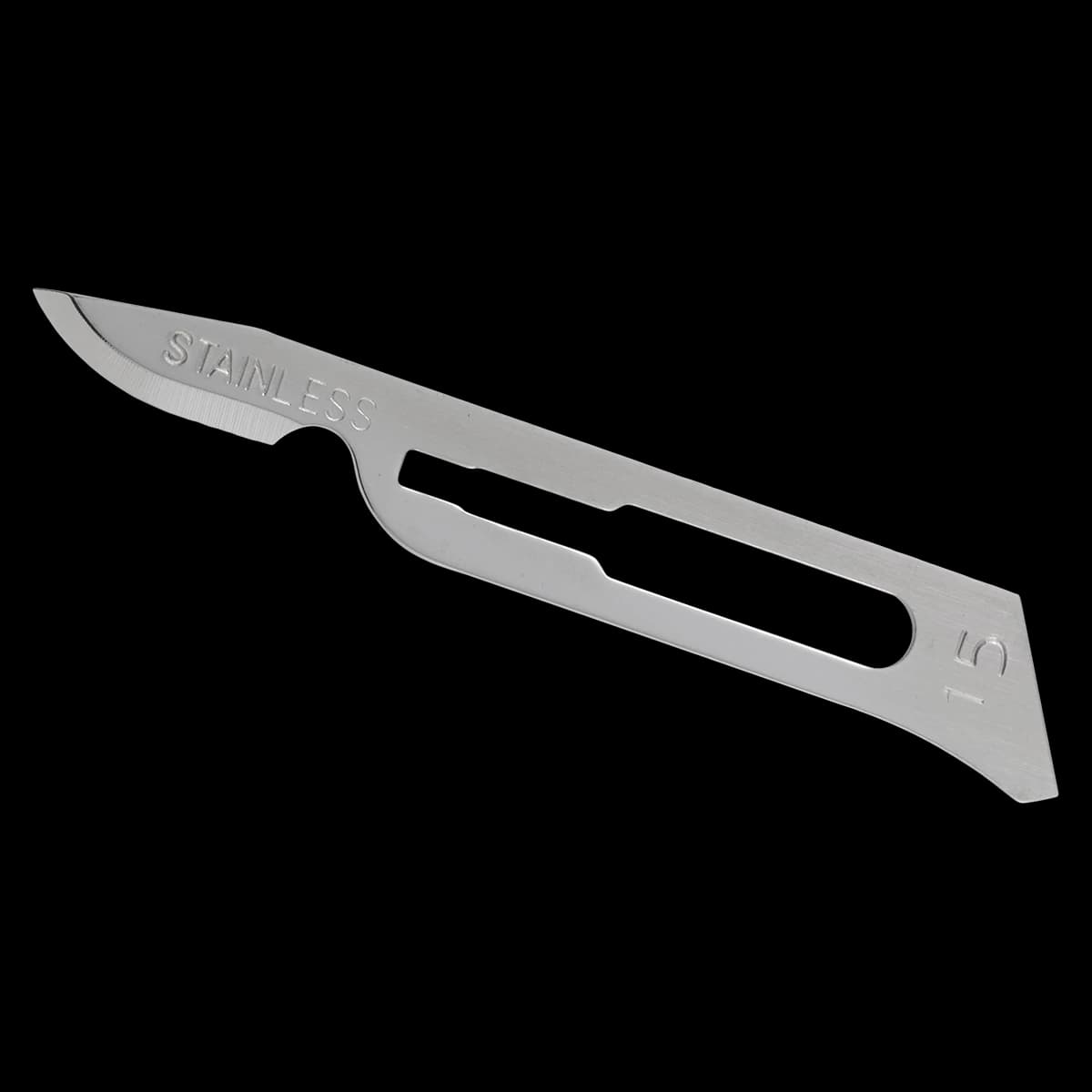 GLASSVAN Sterile Stainless Steel Surgical Blades, #15C, 100/Box, 3001T-15C - GLASSVAN® #15C Sterile Stainless Blade Box of 100 - Image 1