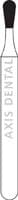 NTI FG Diamond Bur, Medium Grit, Pear Shape, #830-012 (M830-012), Friction Grip, 1.2 mm Diameter x 2.7 mm Length, 5/Pkg - NTI® FG Diamonds - Medium - #830-012 (2.7) - Image 1
