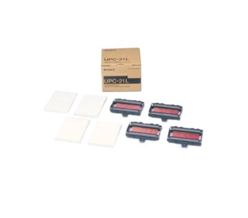 Sony UPC-21L Color Print Paper, L-Size, 200 Sheets with Ribbon, Box - Print Paper Sony Upc-21L Box of 200 - Image 1