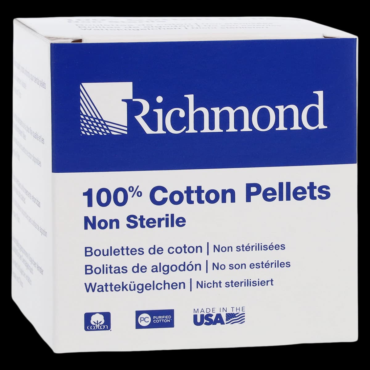 Richmond Cotton Pellets, Size 3 (Medium), 5/32" Diameter, 2500/Box, 100108 - Cotton Pellets Size 3 2500/Bx - Image 1