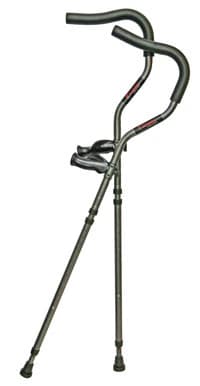 Millennium Medical In-Motion Aluminum Crutches, Short, Charcoal, Fits 4'8"-5'9" - Crutches Alum Short Charcoal - Image 1