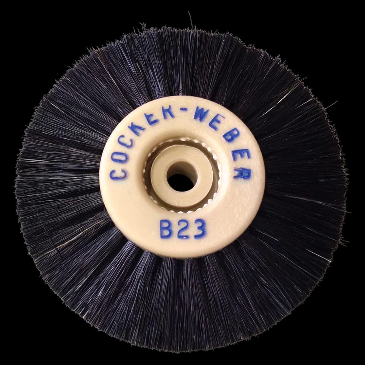 Cocker-Weber Lathe Wheel Brush, Plastic Hub, Chungking Bristle, Stiff, 12/Package - Brush Lathe Wheel Plas Hub - Image 1
