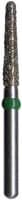 Midwest® Multi-Use Diamond Bur FG #856L-014, Super Coarse, Taper Long Round End, 1.4 mm Diameter, 9.0 mm Length, Friction Grip, 5/Pkg - Midwest® Diamonds FG – Super Coarse, Taper Long Round End - # 856L, 1.4 mm Diameter, 9.0 mm Length, 5/Pkg - Image 1