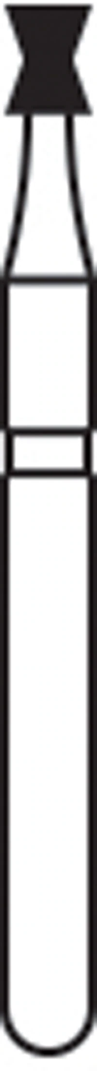 Midwest Multi-Use Diamond Bur FG #813/016, Coarse Grit, Inverted Double Cone, 1.6 mm Diameter, 2.0 mm Length, 5/Pk - Midwest Multi-Use Diamonds 813-016C FG Inv Dbl Cone 5/Pk - Image 1