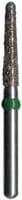 Midwest® #856L/018 Fine Multi-Use Diamond Taper Round Long FG Bur, Friction Grip, 1.8 mm Diameter, 9.0 mm Length, 5/Pkg - Midwest® Diamonds FG – Fine, Taper Long Round End, 5/Pkg - # 856L, 1.8 mm Diameter, 9.0 mm Length - Image 1