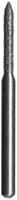 Midwest Multi-Use Diamond Bur #878-012SC, FG Short Shank, Super Coarse, Cylinder Modified Bevel, 1.2 mm Diameter, 8.0 mm Length, 5/Pkg - Midwest® Diamond Bur – FGSS, Cylinder, 5/Pkg - Super Coarse, Black, Cylinder Modified Bevel End, # 878, 1.2 mm Diameter, 8.0 mm Length - Image 1