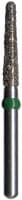 Midwest® #856L/018 Coarse Multi-Use Diamond Taper Round Long FG Bur, 1.8 mm Diameter, 9.0 mm Length, 5/Pkg - Midwest® Diamonds FG – Coarse, Taper Long Round End - # 856L, 1.8 mm Diameter, 9.0 mm Length, 5/Pkg - Image 1