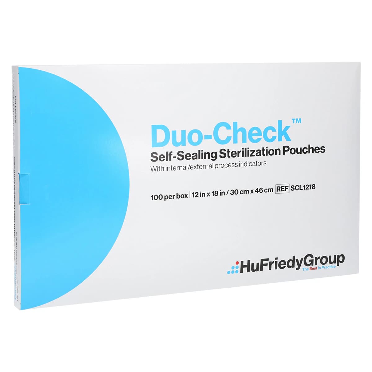 Crosstex Duo-Check Self-Seal Sterilization Pouch, 12" x 18", Blue, 100/Box, SCL1218 - Duo-Check 12"x 18" Sterile Pouches (100) - Image 1