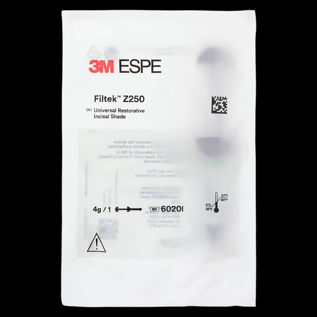 3M Filtek Z250 Universal Restorative, Incisal Shade, 4g Syringe Refill, 6020I - Filtek Z250 Universal Restorative 4g Syringe Incisal - Image 1