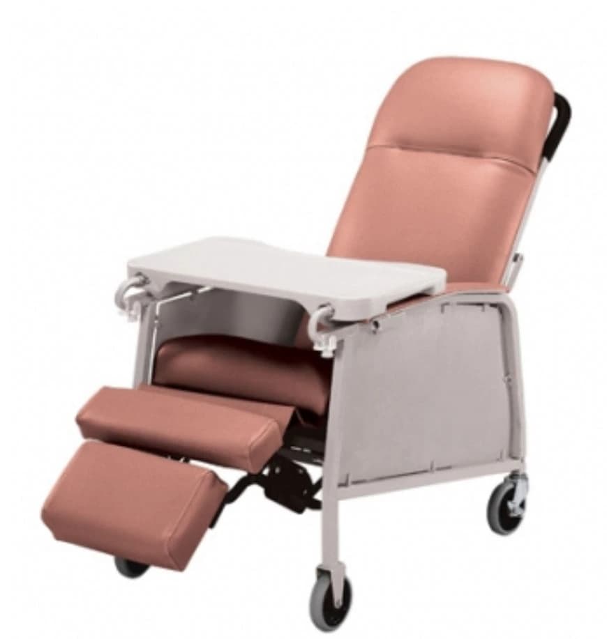 Graham-Field 3-Position Recliner, Rosewood, Grey Frame - Recliner 3Pos Grey Frame - Image 1
