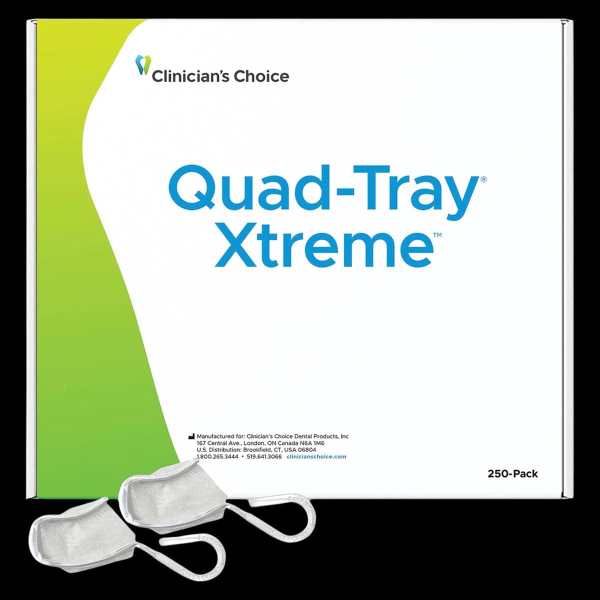 Quad-Tray Xtreme Dual-Arch Bite Trays, Aluminum, Full Quadrant, 250/Bx - Quad-Tray Xtreme Dual-Arch Bite Trays - Image 1
