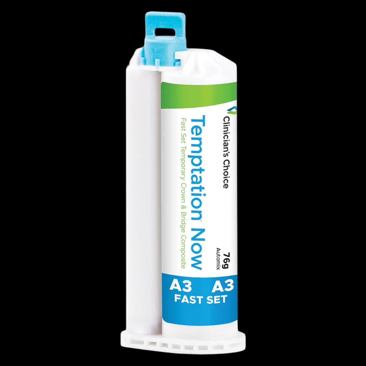 Clinician's Choice Temptation Now Temporary Crown & Bridge Material, Fast Set, Shade A3, 76g Cartridge Refill - Temptation Now Temp C&B Cart - Image 1