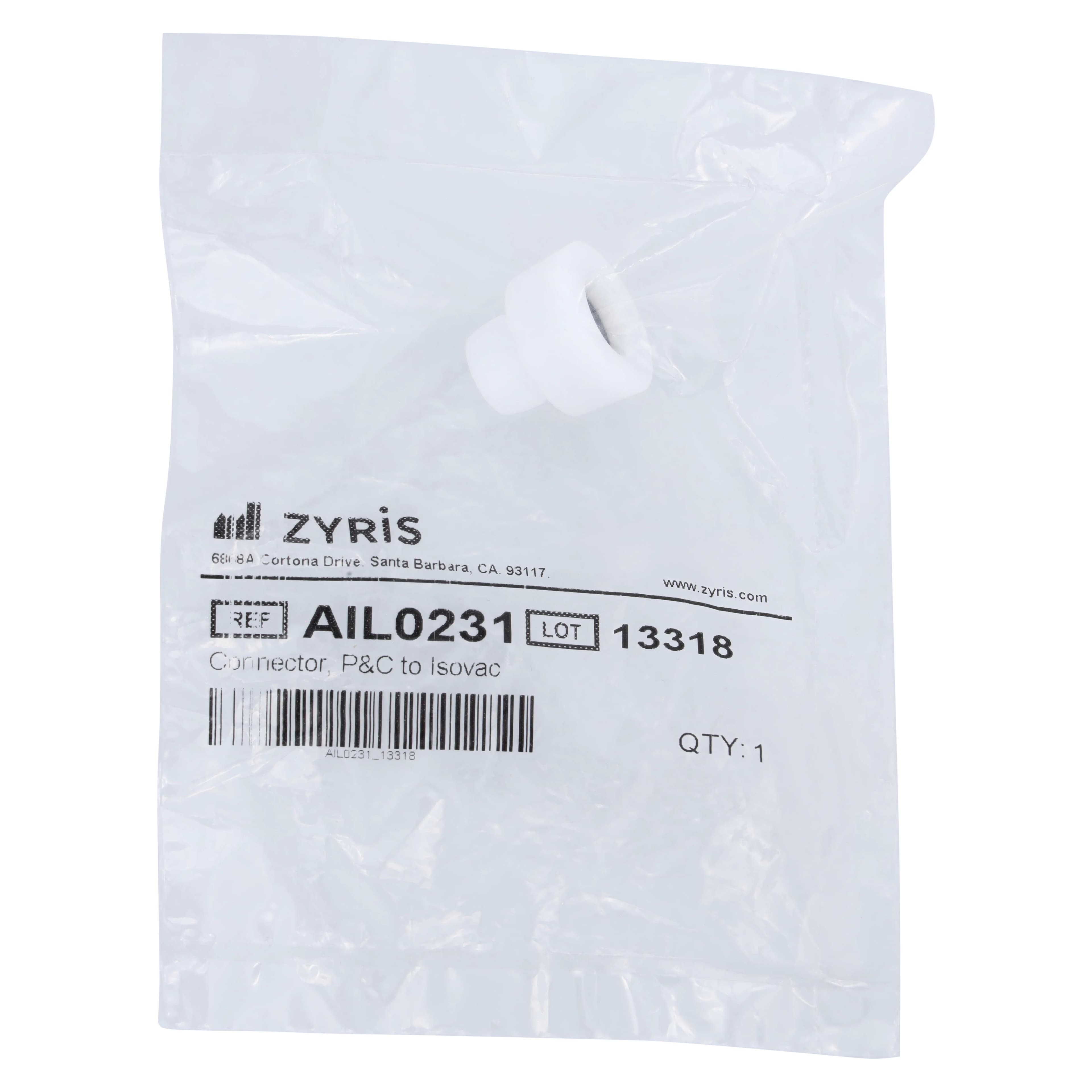 Isolite Core/Isovac Connector for Pelton & Crane Dental Units, Autoclavable, White Acetal, 13/25 in (13.21 mm) ID, Each - Isolite Core/Isovac Connector Pelton and Crane - Image 1