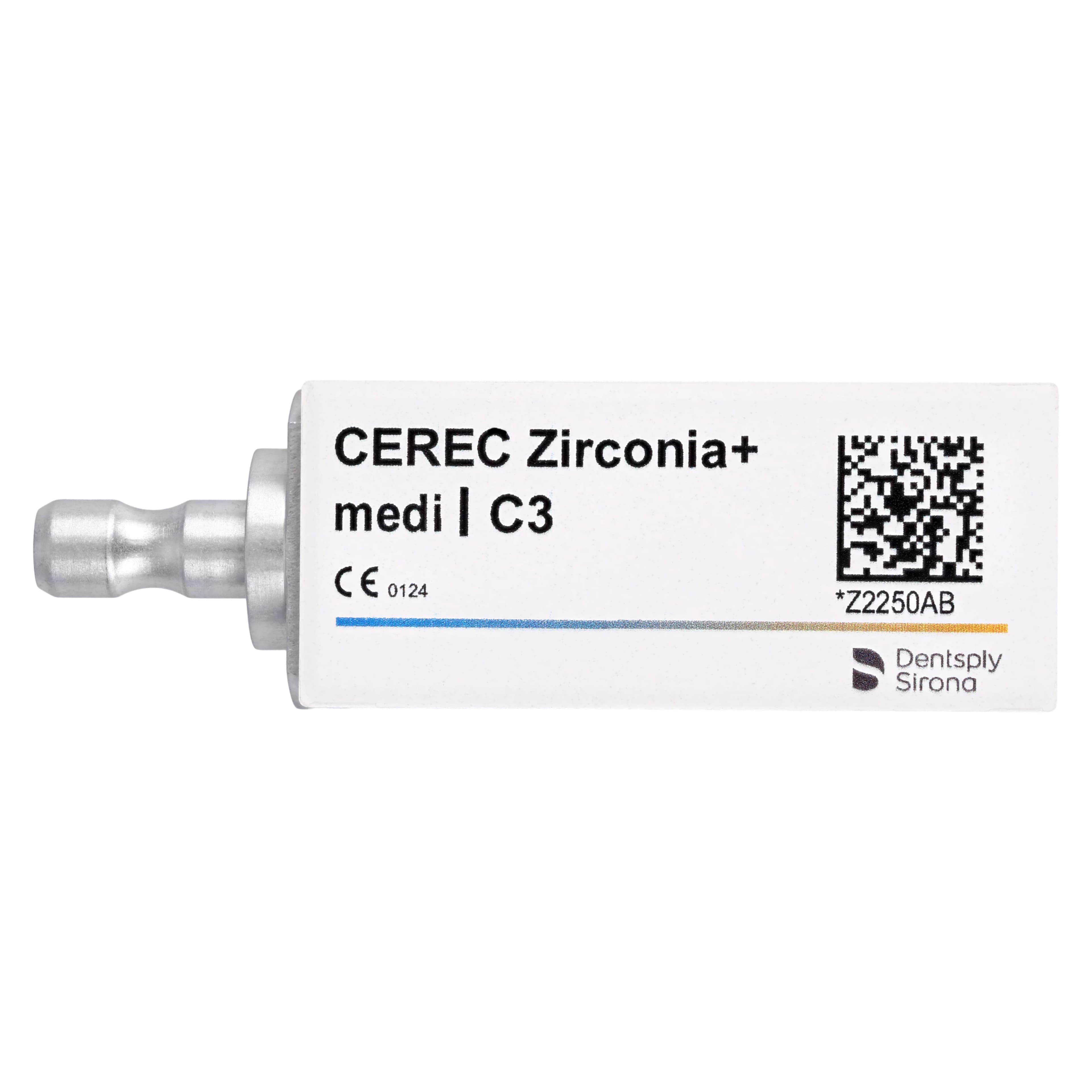 CEREC Zirconia+ CAD/CAM Milling Blocks, Medi Size, Shade C3, 3/Box - CEREC Zirconia+ Medi - Image 1