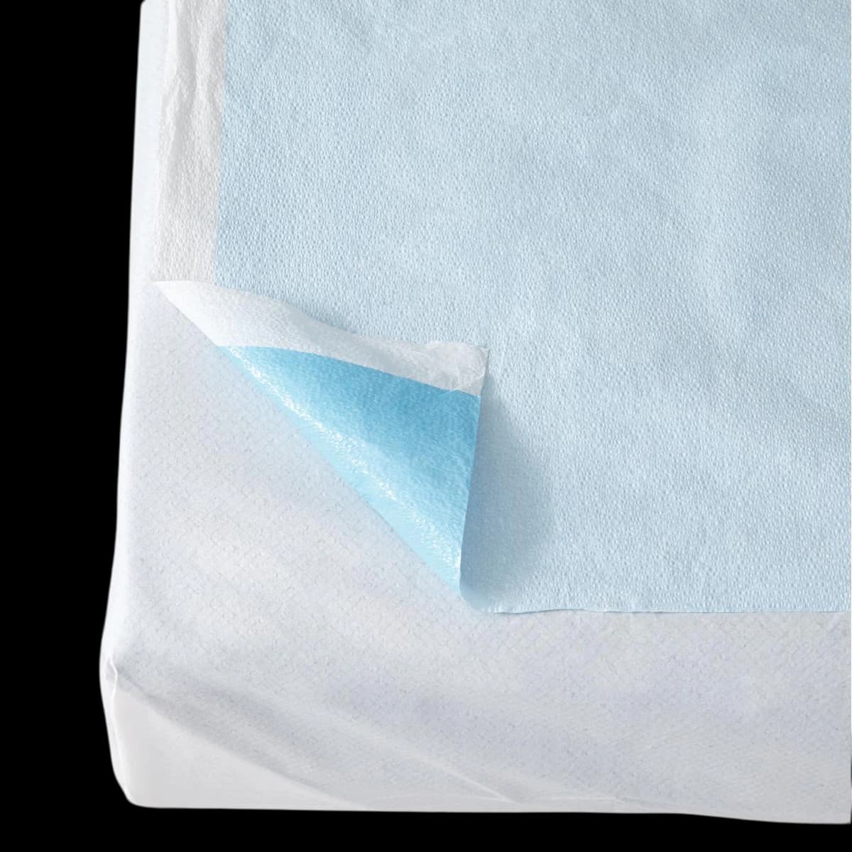 Medline Exam Flat Sheet, Non-Sterile, 40 in x 60 in, Blue, 100/Case - Exam Flat Sheet T/P Blue - Image 1
