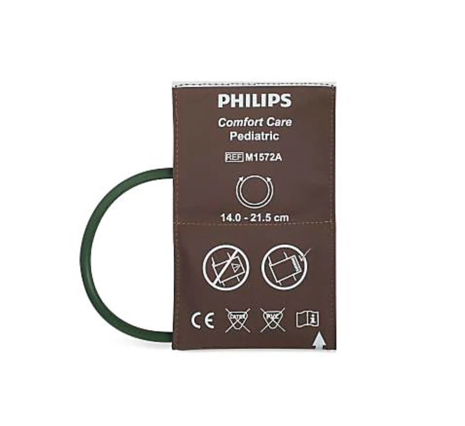 Comfort Care Reusable NIBP Cuff, Size 2 (Neonate), Light Mocha, Latex-Free, for Fetal Monitor - Cuff Bp Reusable Neonate - Image 1