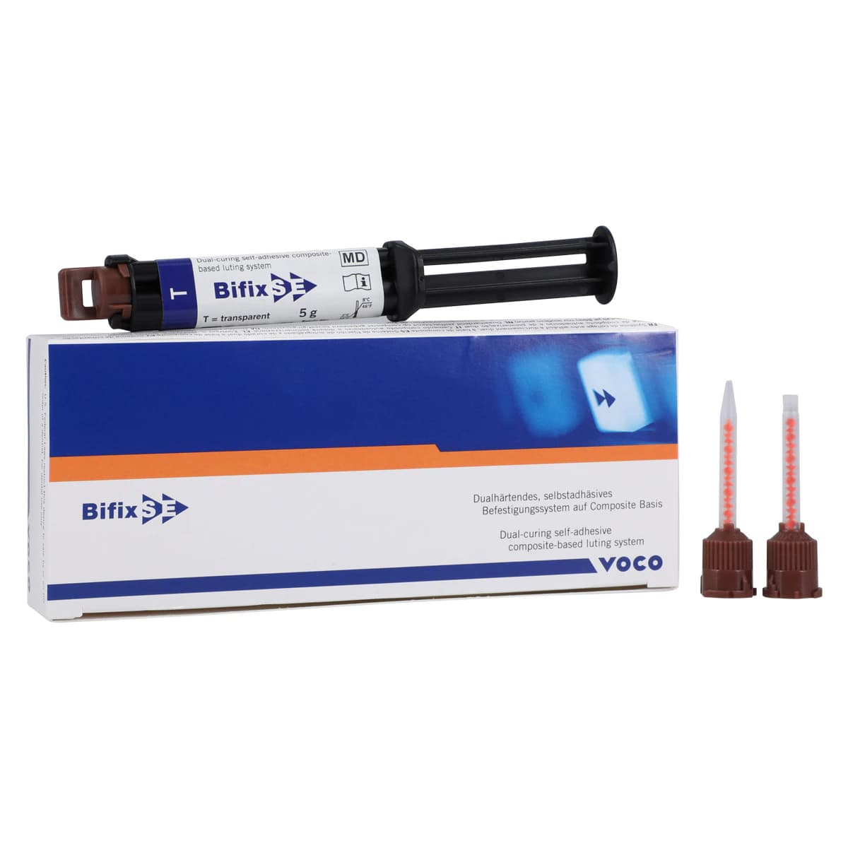 Bifix SE QuickMix Syringe 5g Shade T (Translucent) Self-Adhesive Resin Cement, Refill, 1786 - Bifix SE 5g QuickMix Syringe Shade T (Translucent) - Image 1