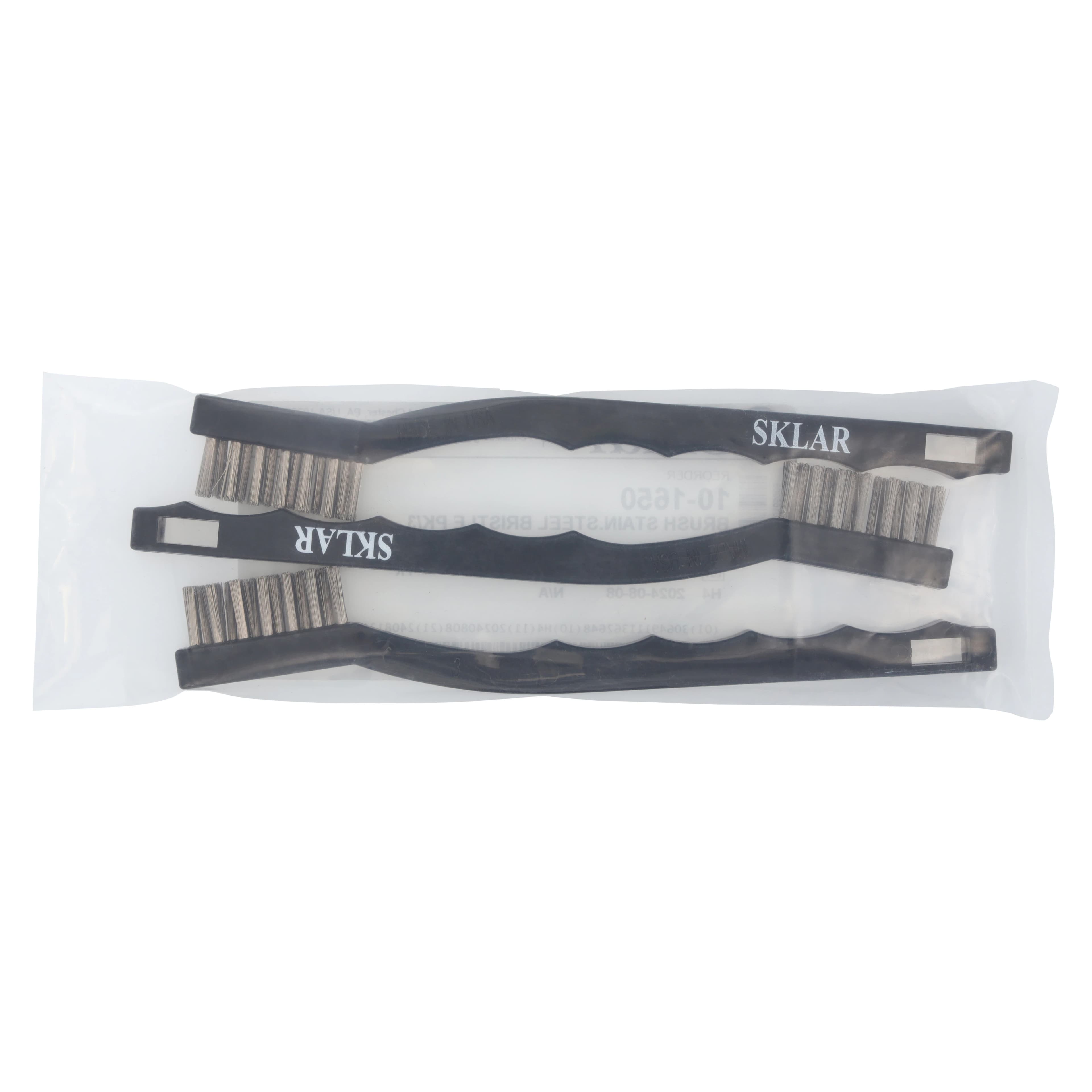 Sklar Instruments Instrument Cleaning Brush, Stainless Steel Bristle, 3/Pk, 01KT0J09QT2TAXAY269K9Z7NWY - Skylar Brush SS Bristle - Image 1
